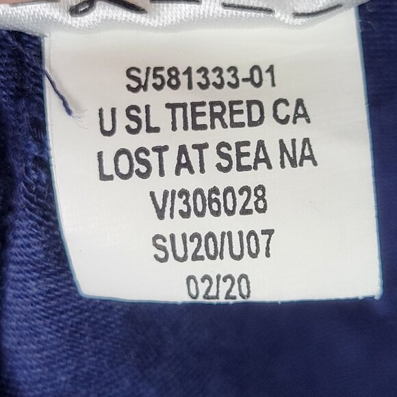 Old Navy Blue Tiered Tank Top Smocked Back, Size XXL - Picture 4 of 5